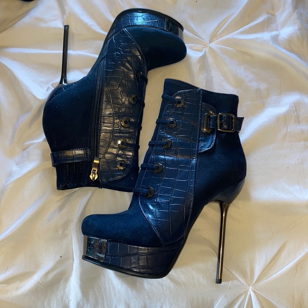 Blue booties